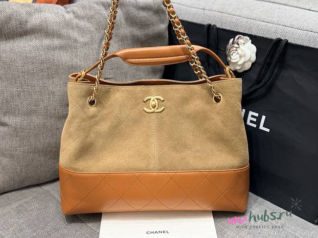Chanel Suede Calfskin Shiny Lambskin Quilted 35x24x12cm - 1