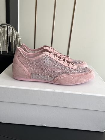 Jimmy Choo Women's Sunny Lace Sneakers pink