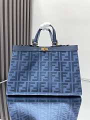 Fendi Peekaboo X-Tote Gray Canvas Bag blue 41x16x30cm - 1