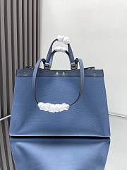Fendi Peekaboo X-Tote Gray Canvas Bag blue 41x16x30cm - 2