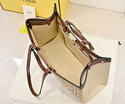 Fendi Peekaboo X-Tote Gray Canvas Bag beige 41x16x30cm - 5