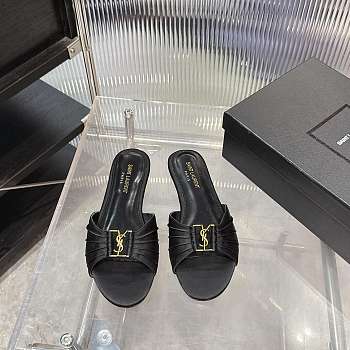 YSL Babylone slides in smooth leather