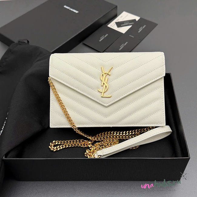 YSL Cassandre Envelope Cream 19x12.5x3.5cm - 1