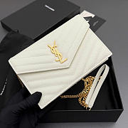YSL Cassandre Envelope Cream 19x12.5x3.5cm - 4