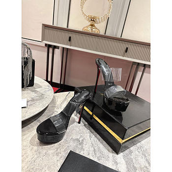Christian Louboutin Just Nothing Alta 150 mm Mules In Black