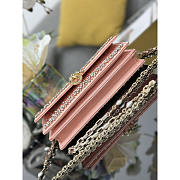 Dior Pink Crystal-Embellished Top-Handle Clutch 21x11.5x4cm - 2
