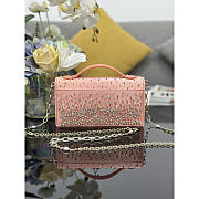 Dior Pink Crystal-Embellished Top-Handle Clutch 21x11.5x4cm - 3