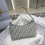 Dior 30 Montaigne Hobo Mini Bag Blue 24x14x6.5cm - 2