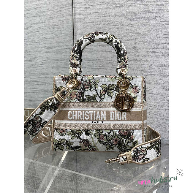 Dior Multicolor Floral Small Lady D-Lite Bag 24x11x20cm - 1