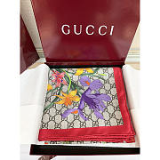 Gucci GG Flora Print Silk Scarf Multicolor - 3