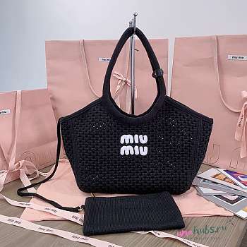 Miu Miu Ivy Cotton Mesh Bag - 28X 26X12.5Cm