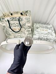 Dior Médaillon Belt White Silver Smooth 2.5cm - 1