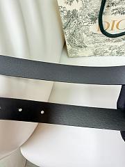 Dior Médaillon Belt Black Silver Smooth 2.5cm - 3