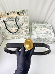 Dior Médaillon Belt Black Smooth 2.5cm - 1