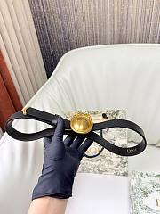 Dior Médaillon Belt Black Smooth 2.5cm - 3