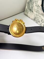 Dior Médaillon Belt Black Smooth 2.5cm - 2