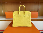 Hermes Birkin 25 Yellow Gold Crocodile 25cm - 5