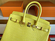 Hermes Birkin 25 Yellow Gold Crocodile 25cm - 2