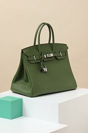 Hermes Birkin 35 Green Silver Togo - 5