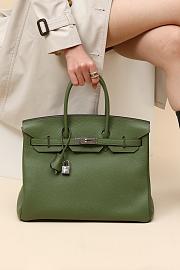 Hermes Birkin 35 Green Silver Togo - 2