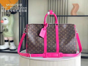 Louis Vuitton Keepall Bandoulière 45 Monogram Pink 45x27x20cm
