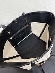 Chanel shopping bag Canvas Calfskin 45x19x21cm - 5