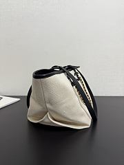 Chanel shopping bag Canvas Calfskin 45x19x21cm - 4
