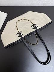 Chanel shopping bag Canvas Calfskin 45x19x21cm - 3