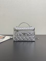 Chanel Vanity Chain Calfskin Silver 19.5x17x5cm - 1