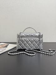Chanel Vanity Chain Calfskin Silver 19.5x17x5cm - 2
