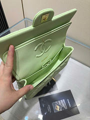 Chanel Flap Bag Light Green Caviar Gold 25cm - 4