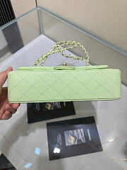 Chanel Flap Bag Light Green Caviar Gold 25cm - 3