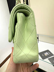Chanel Flap Bag Light Green Caviar Gold 25cm - 2