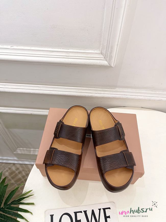 Miu Miu Bleached leather sandals - 1