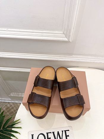 Miu Miu Bleached leather sandals