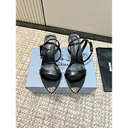 Prada Brushed leather sandals Black 10cm - 1