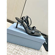 Prada Brushed leather sandals Black 10cm - 3