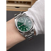 Rolex Oyster Perpetual Green Dial And Oyster Bracelet - 5