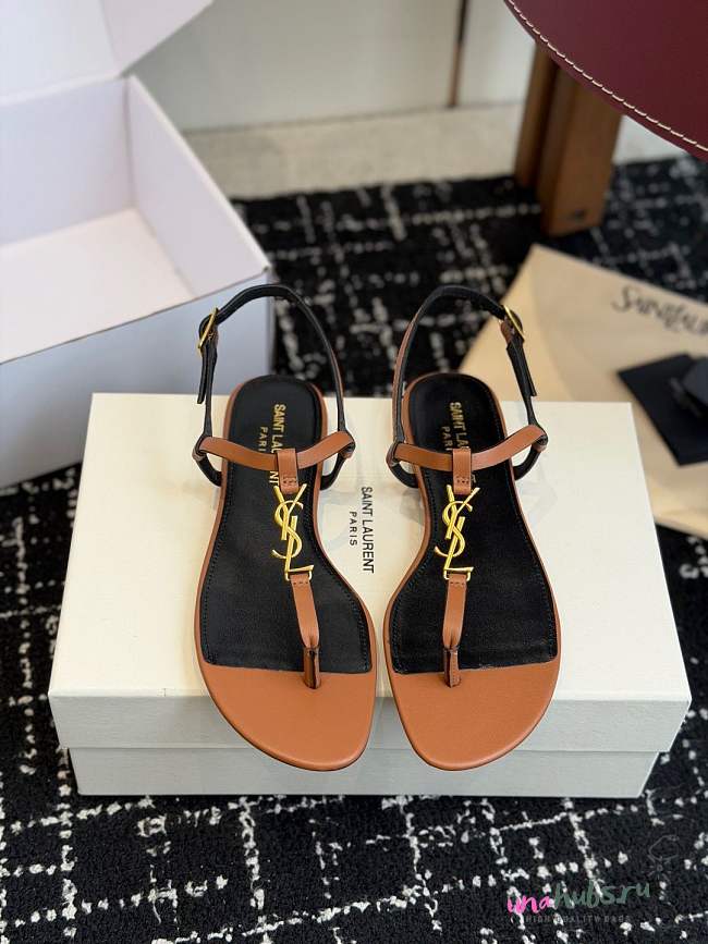 YSL Cassandra Flat Sandal - 1