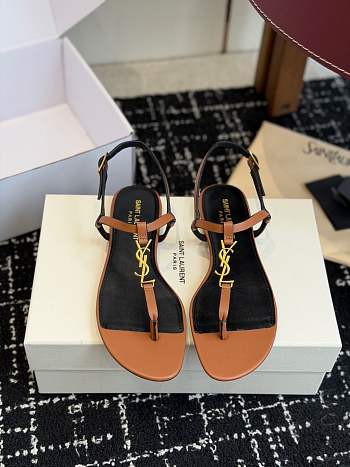 YSL Cassandra Flat Sandal