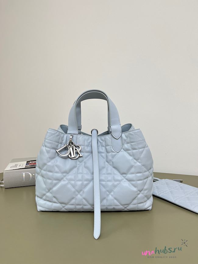 Dior Medium Toujours Bag Light Blue 28.5x19x21cm - Unahubs - 1