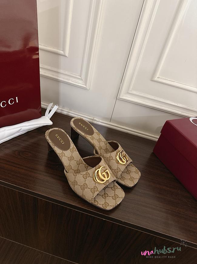 Gucci slide sandal with Double G 5.5cm - 1