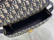 Dior Medium Médaillon Flap Bag Blue Oblique 23x16x6.5cm - 5