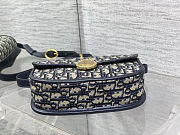 Dior Medium Médaillon Flap Bag Blue Oblique 23x16x6.5cm - 4