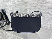 Dior Medium Médaillon Flap Bag Blue Oblique 23x16x6.5cm - 3
