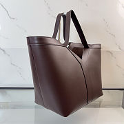 YSL Y tote in leather PURPLE BROWN -  37 X 32 X 27–22 CM - 4
