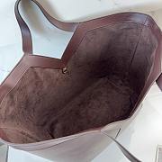YSL Y tote in leather PURPLE BROWN -  37 X 32 X 27–22 CM - 2