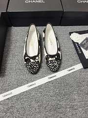 Chanel pony hair cap-toe CC ballerina flats - 1