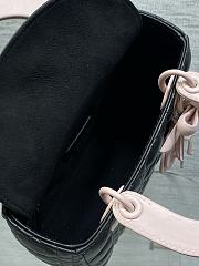 Dior Mini Lady Bag Strap Black and Rose 20x17x8cm - 4