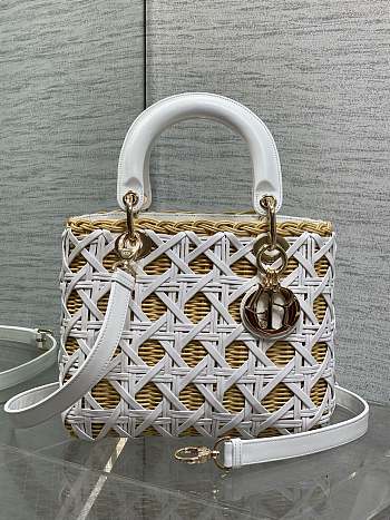Dior Lady Wicker Cannage White 24cm